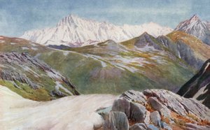 Fjern udsigt over Nanga Parbat fra Kamri-passet